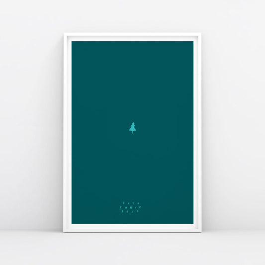 Timur Novikov "Christmas tree" (Ёлка) 1991 large painting print. www.timurnovikov.art