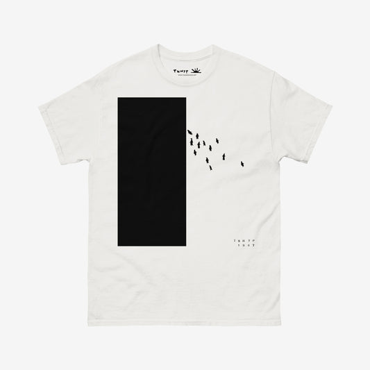 Timur Novikov “Penguins” 1987 white unisex T-shirt. www.timurnovikov.art